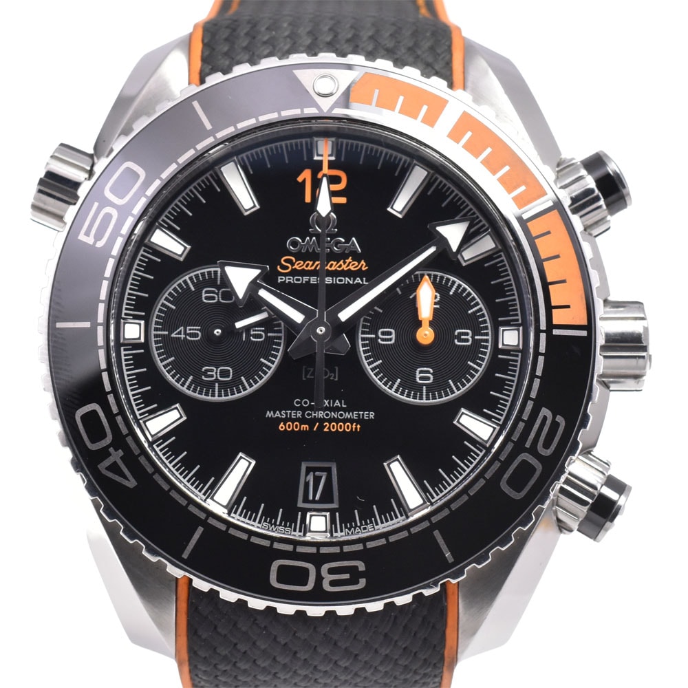 値下 オメガ OMEGA 215.32.46.51.01.001 シーマスター プラネットオーシャン ブラック 自動巻き メンズ 内箱付き 腕時計 E#147292