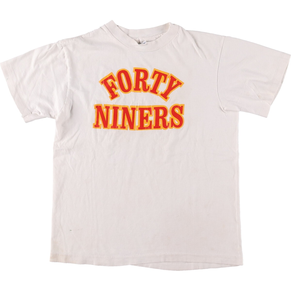 古着 80年代 ヘインズ Hanes BEEFY-T 青タグ NFL SAN FRANCISCO 49ERS サンフランシスコフォーティーナイナーズ ロゴプリントTシャツ USA製 メンズS相当/eaa540493