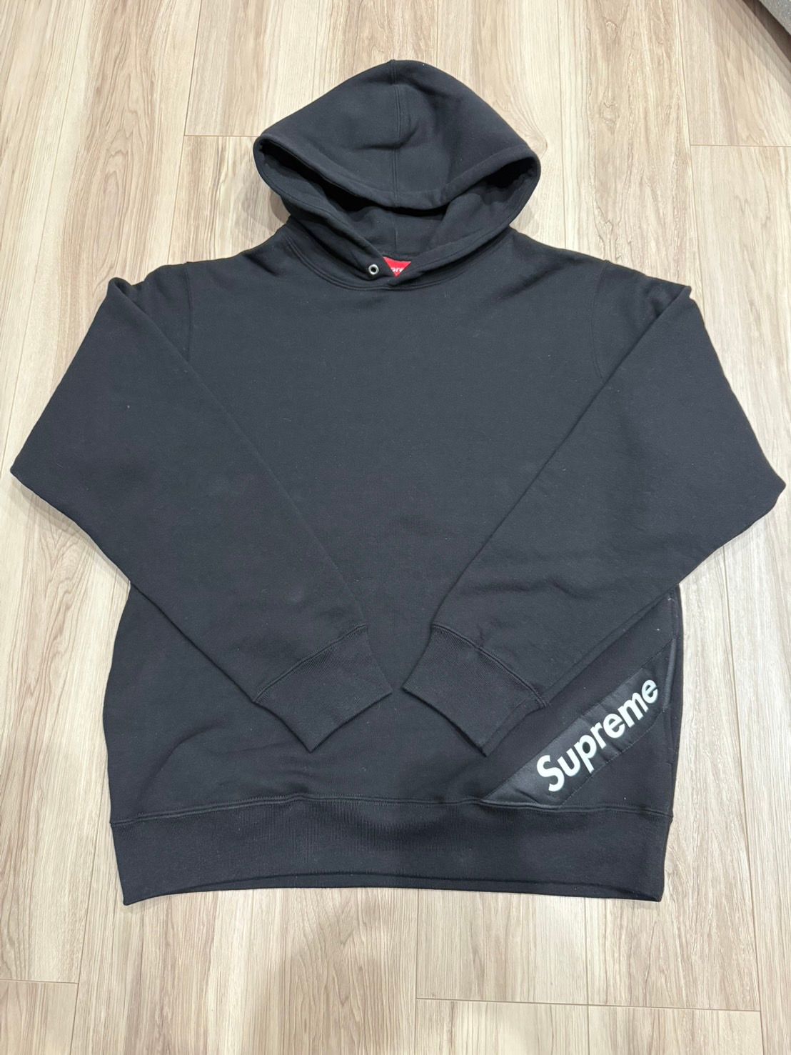 Supreme Corner Label Hooded Sweatshirt "Black"