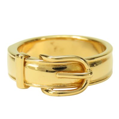 【中古】 エルメス スカーフリング サンチュール メタル ゴールド ベルトモチーフ アクセサリー メッキ レディース 女性 HERMES