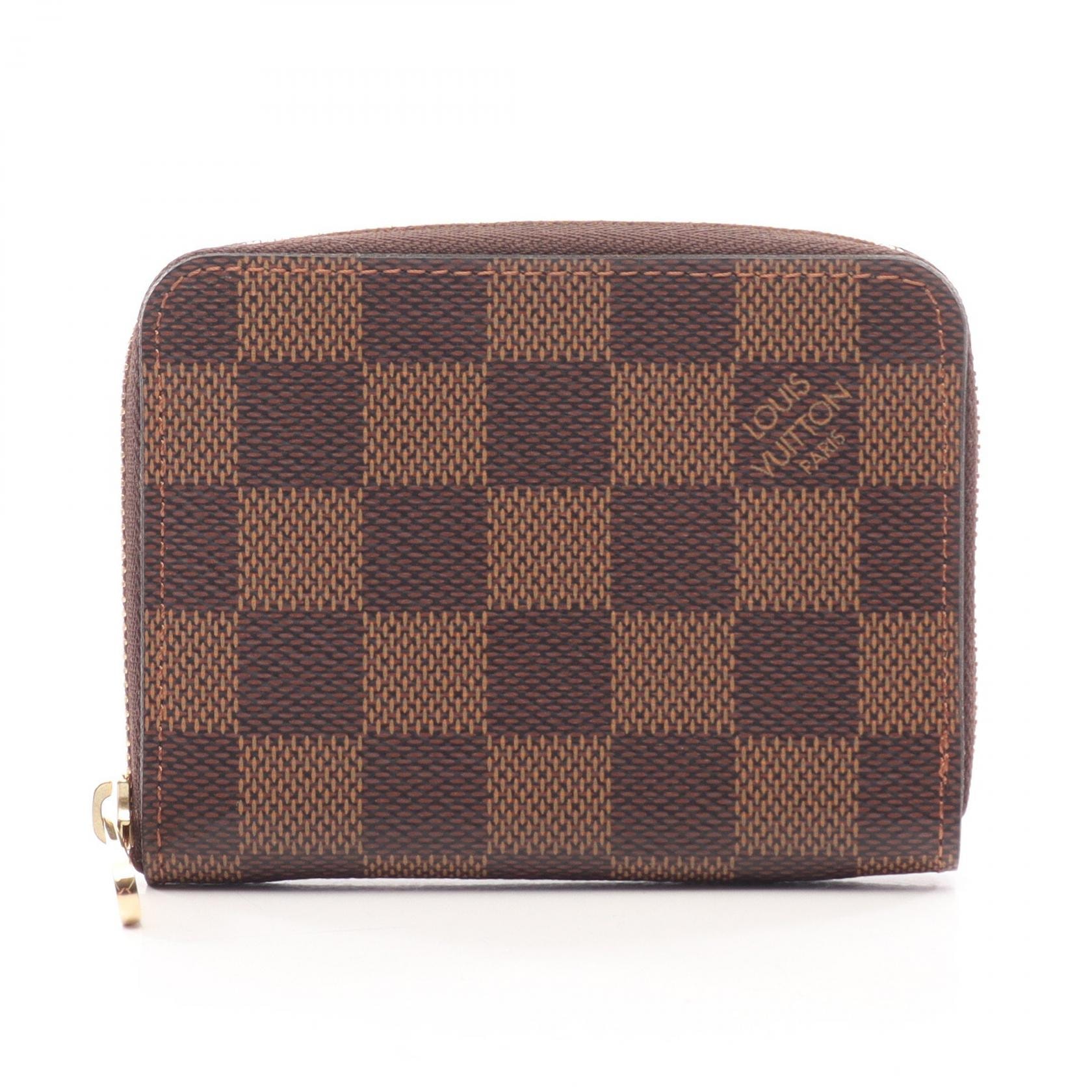 ルイ・ヴィトン LOUIS VUITTON ジッピーコインパース ダミエエベヌ コインケース 財布 PVC メンズ レディース ブラウン系 N63070 【中古】