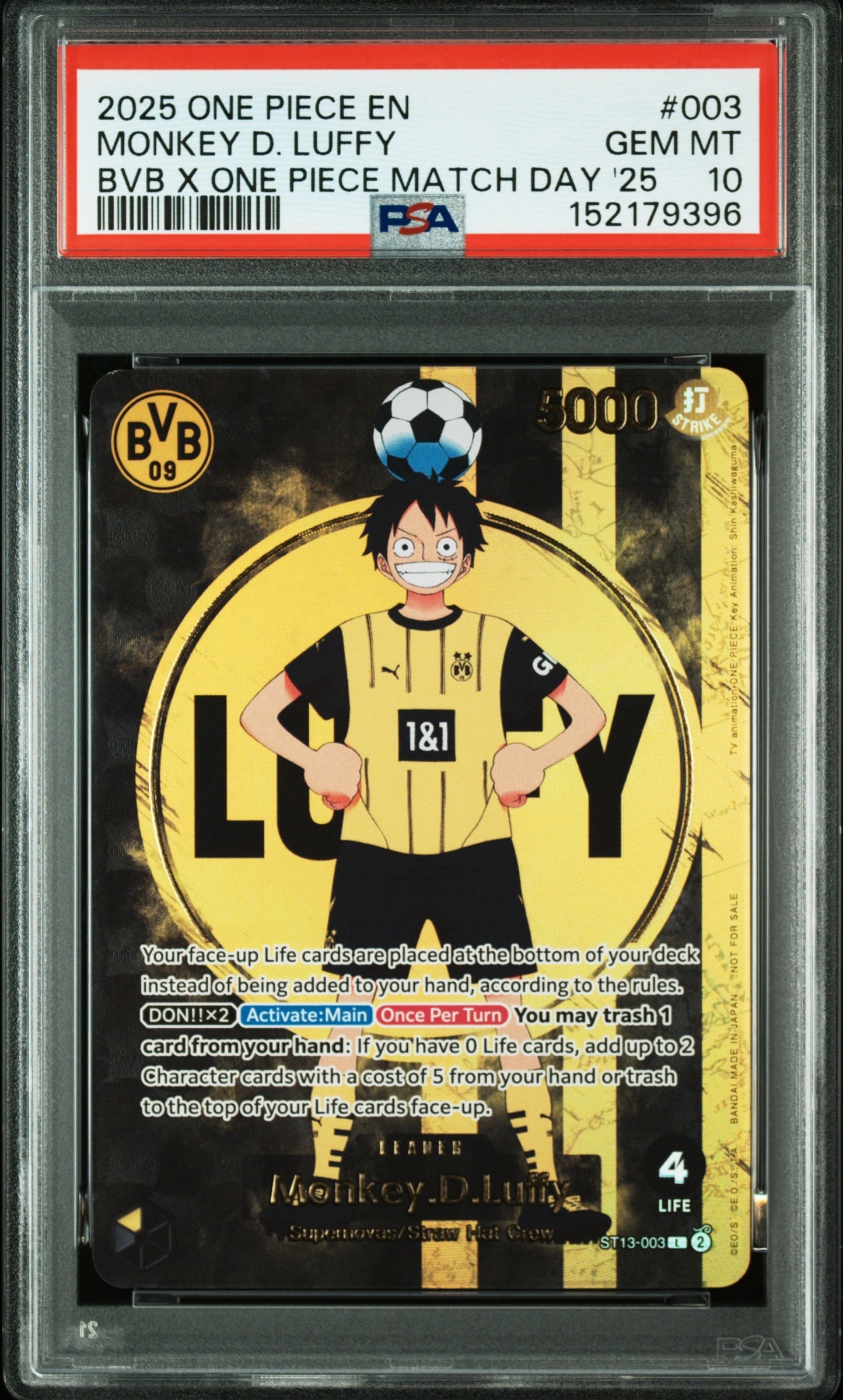 モンキー・D・ルフィ L [ST13-003]【英語版】(プロモーションカード「ボルシアドルトムント × ONE PIECE マッチデー 2025」)