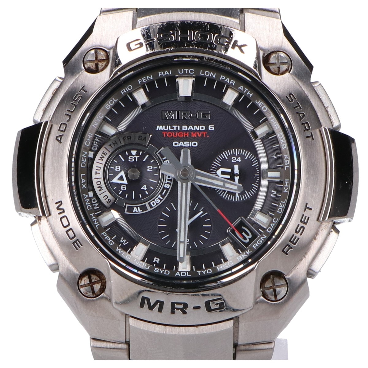 ジーショック MRG-8150 シルバー MR-G  アナデジ時計 -