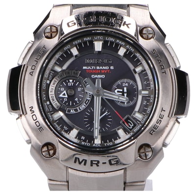 ジーショック MRG-8150 シルバー MR-G アナデジ時計 -
