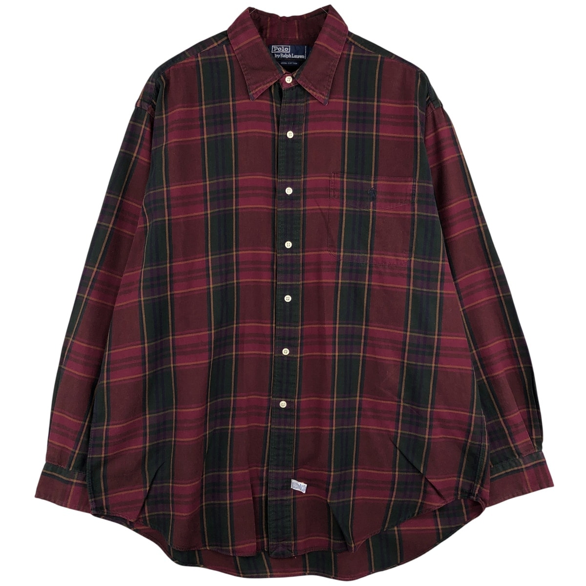 古着 ラルフローレン Ralph Lauren POLO by Ralph Lauren 長袖 コットンチェックシャツ メンズXL相当/eaa459595