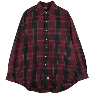 古着 ラルフローレン Ralph Lauren POLO by Ralph Lauren 長袖 コットンチェックシャツ メンズXL相当/eaa459595