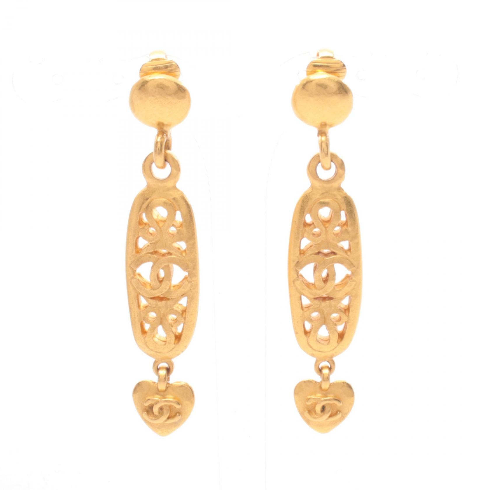 シャネル CHANEL ココマーク イヤリング ジュエリー GP(ゴールドメッキ) レディース ゴールド系 95/P 【中古】