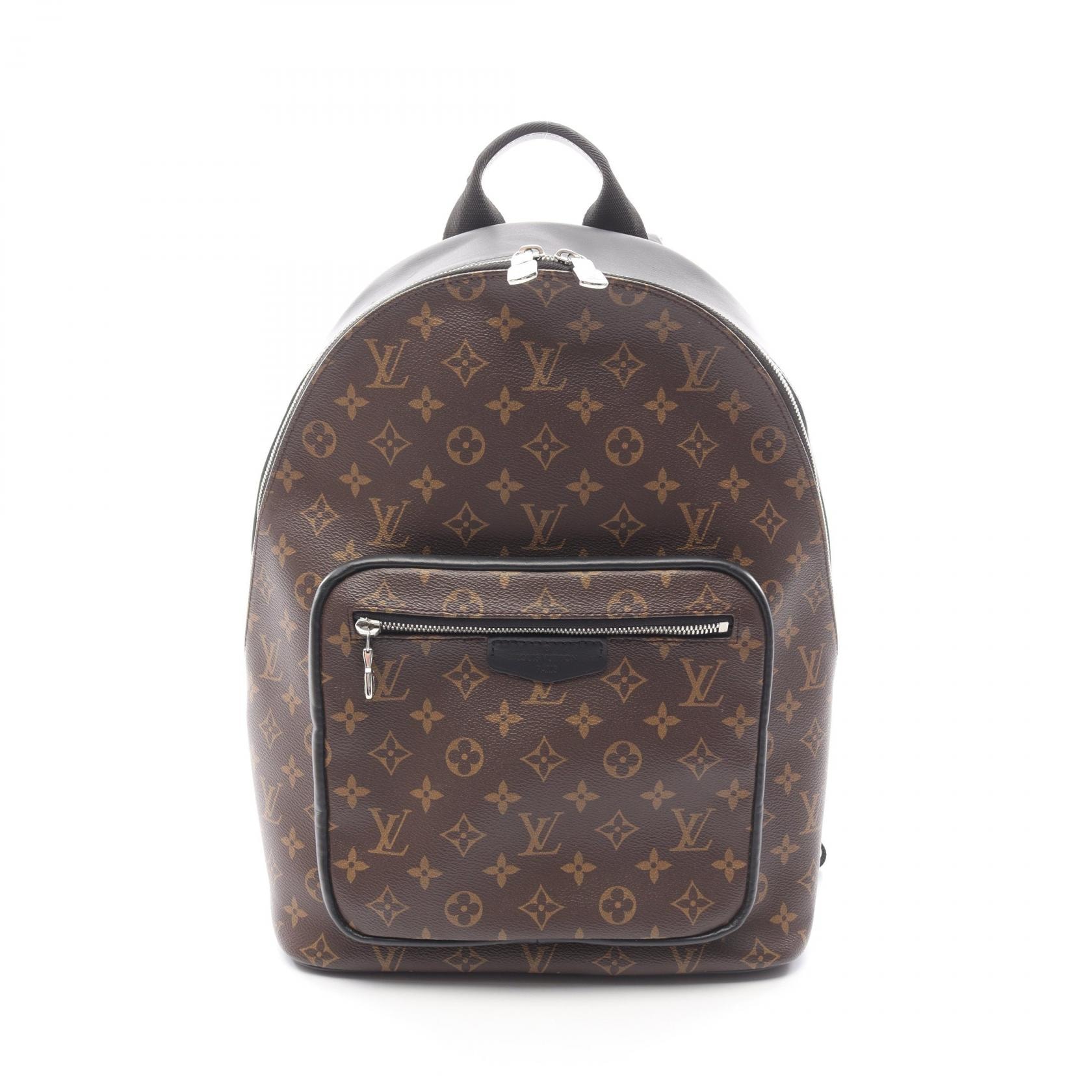 ルイ・ヴィトン LOUIS VUITTON ジョッシュ NV リュックサック バックパック バッグ PVCコーティングキャンバス レザー モノグラム・マカサー メンズ ブラウン系 / ブラック系 M45349 【中古】
