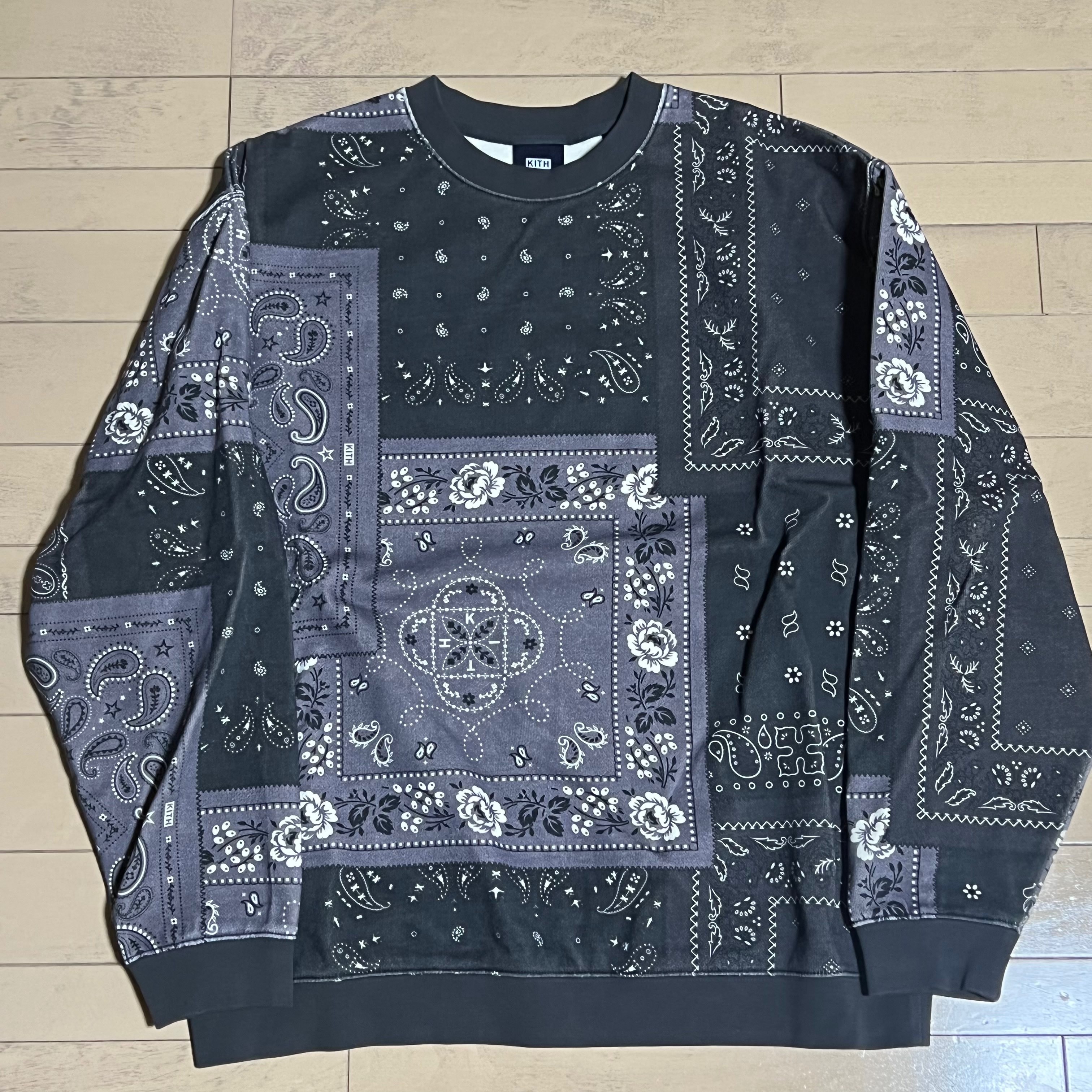 Kith Deconstructed Bandana Crewneck "Black"