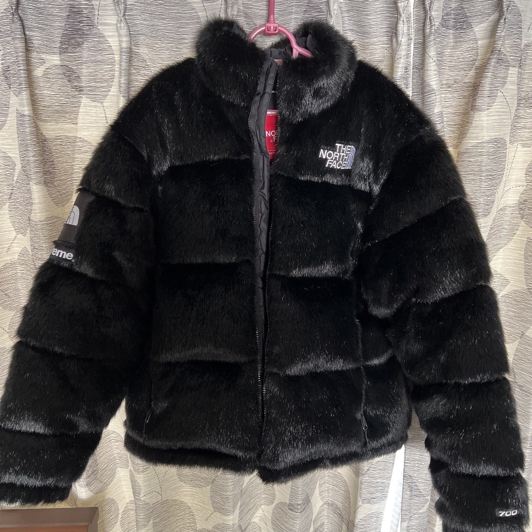 Supreme x The North Face Faux Fur Nuptse Jacket "Black"