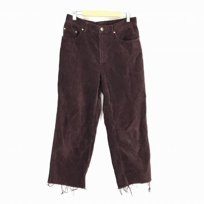 ラルフローレン★切りっぱなし/コーデュロイパンツ【6/レディースM-L程度/股下58cm/ワインレッド】RALPH LAUREN◆BF883