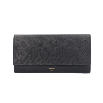 セリーヌ ラージ フラップウォレット 長財布 レザー 10B563BEL.38NO レディース CELINE 中古