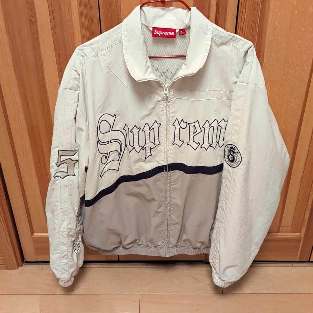 Supreme Old English Track Jacket "White"