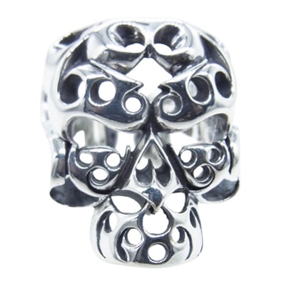 TENDERLOIN テンダーロイン リング T-SKULL BORNEO RING ボルネオ スカル リング シルバー【新品仕上加工済】 シルバー系 約20号【美品】【中古】