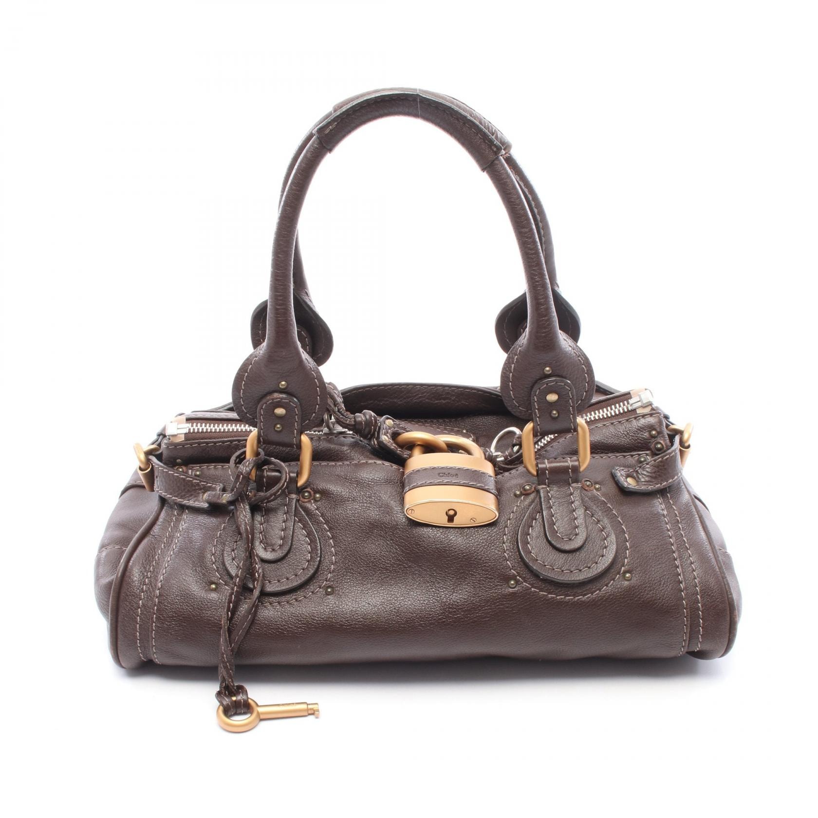 クロエ Chloe パディントン ハンドバッグ バッグ レザー レディース ブラウン系 【中古】