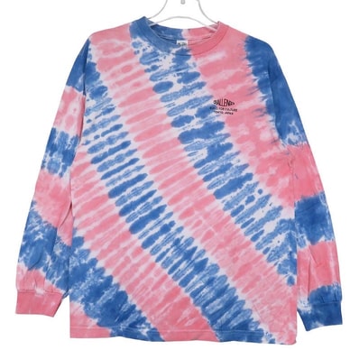 CHALLENGER チャレンジャー L/S TIE DYE TEE タイダイ クルーネック ロングスリーブ Tシャツ ロンT ピンク ブルー サイズM