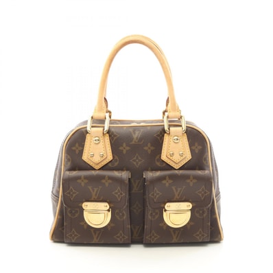 ルイ・ヴィトン LOUIS VUITTON マンハッタンPM ハンドバッグ バッグ PVCコーティングキャンバス レザー モノグラム レディース ブラウン系 M40026 【中古】