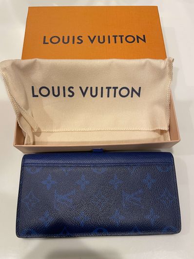 Louis Vuitton Brazza Wallet Taigarama "Cobalt"