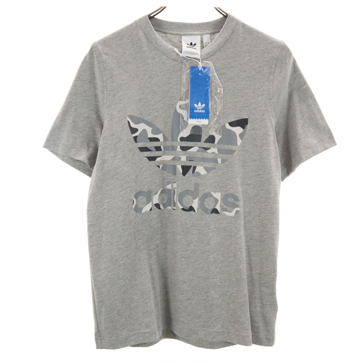 未使用 adidas Originals アディダスオリジナルス トレフォイルロゴ 半袖 Tシャツ S グレー