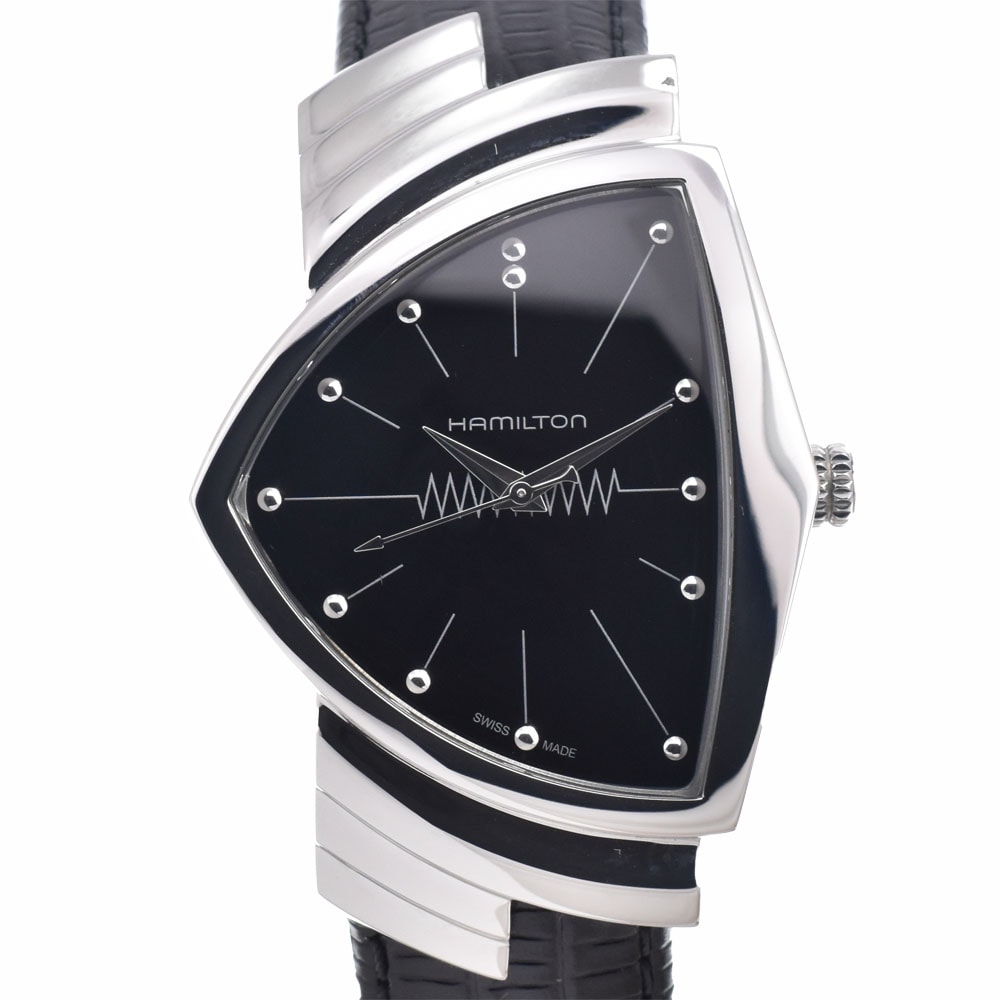 ハミルトン HAMILTON H24411732 ベンチュラ ブラック クォーツ メンズ 美品 箱・保証書付き 腕時計 G#149915