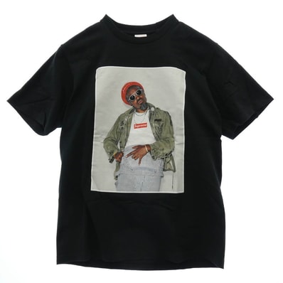 Supreme シュプリーム Tシャツ 22AW Andre 3000 Tee アンドレ フォト プリント 半袖 Tシャツ ブラック系 S【中古】