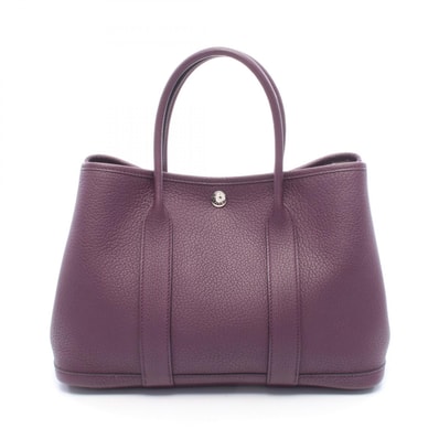 エルメス HERMES ガーデンパーティTPM トートバッグ バッグ レザー ネゴンダ ネゴンダ カシス D刻印(2019年製造) レディース パープル系 【中古】