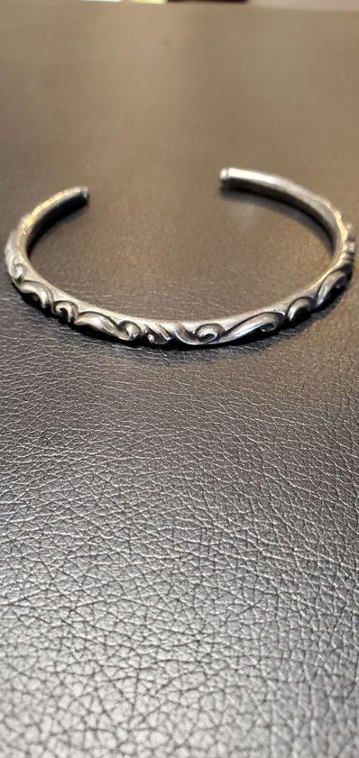 Chrome Hearts Scroll Band Bangle "Silver"