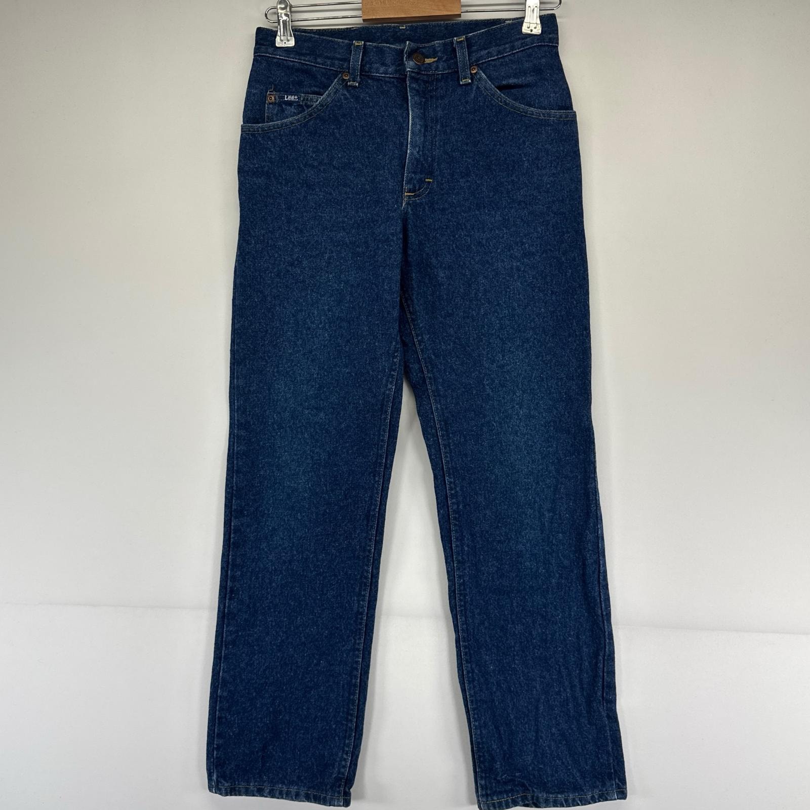 古着 リー Lee デニム パンツ デニムパンツ ストレート ジーパン ジッパーフライ 5ポケット W30×L30  ブルー系 メンズ