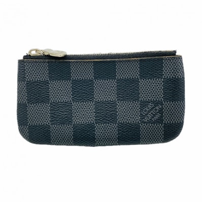 【6dd5041】ルイヴィトン コインケース ダミエ・グラフィット ポシェットクレ N60155 ブラック【中古】メンズ