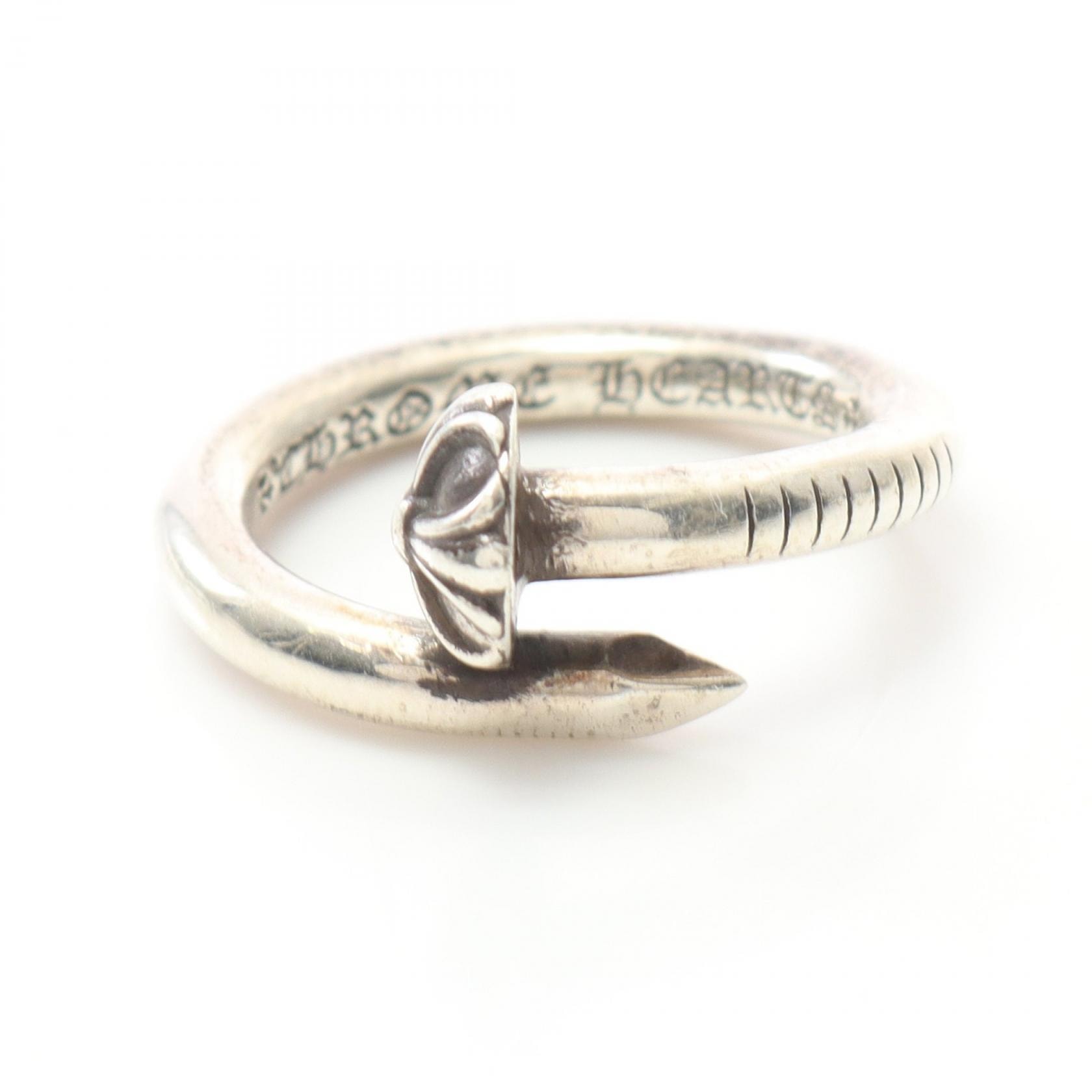 Chrome Hearts Nail Ring with Cross Ball "Silver"