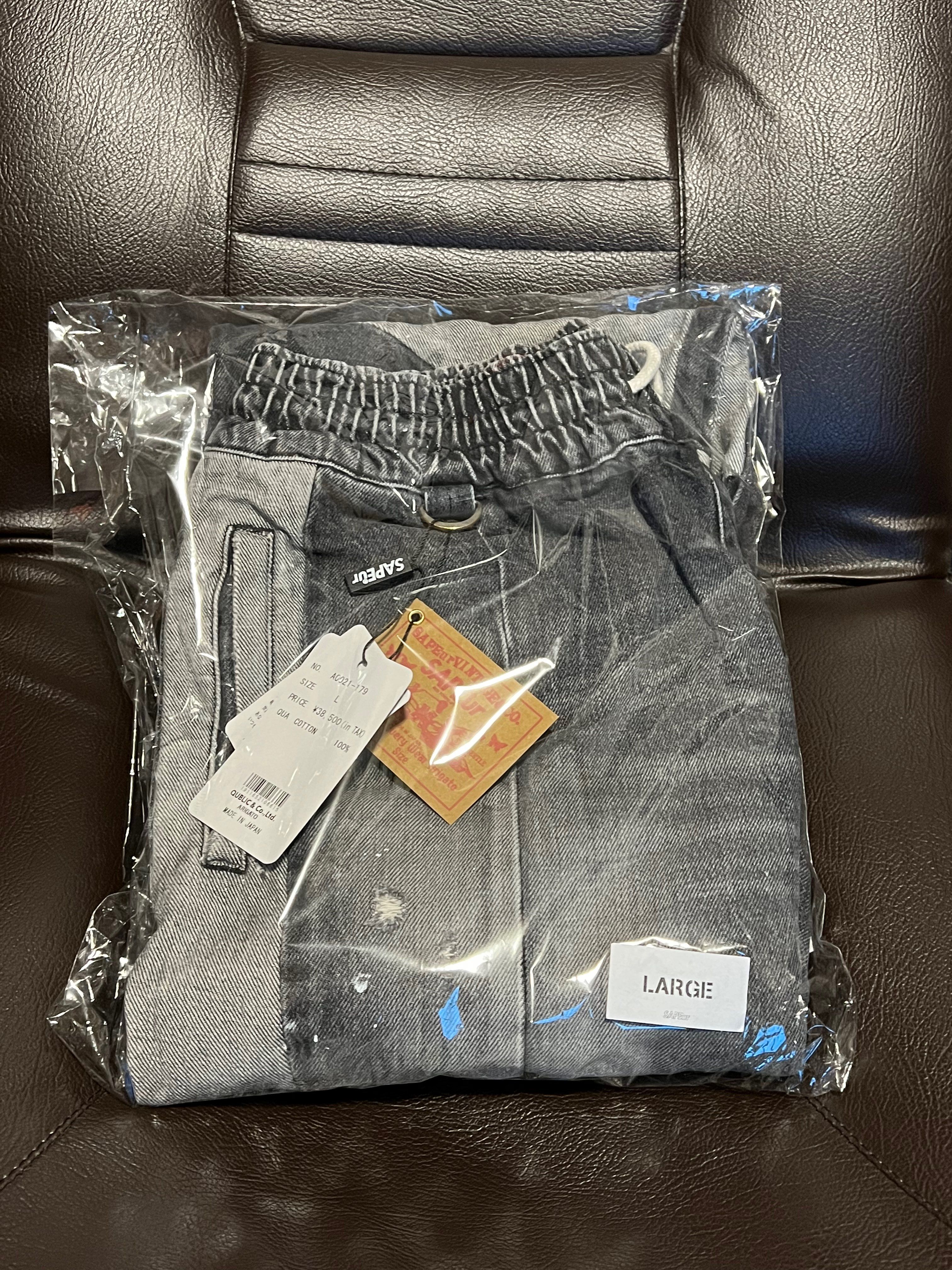 SAPEur DENIM TRACK PANTS "Black"