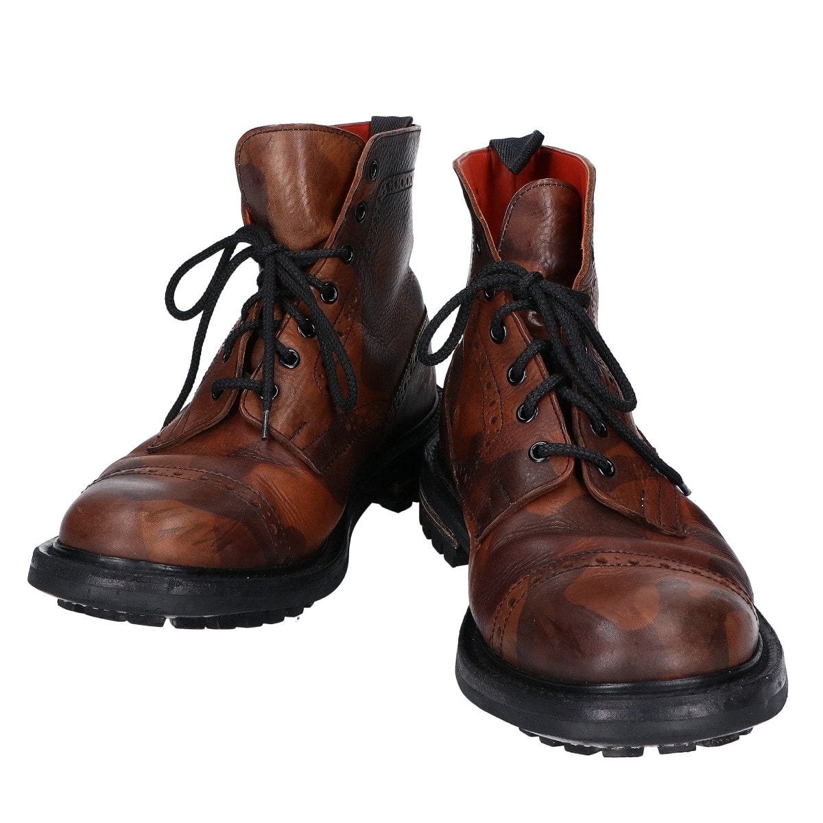 トリッカーズ ×JUNYA WATANEBE MAN ブラウン カモフラ M7527 カントリーブーツ 10.5