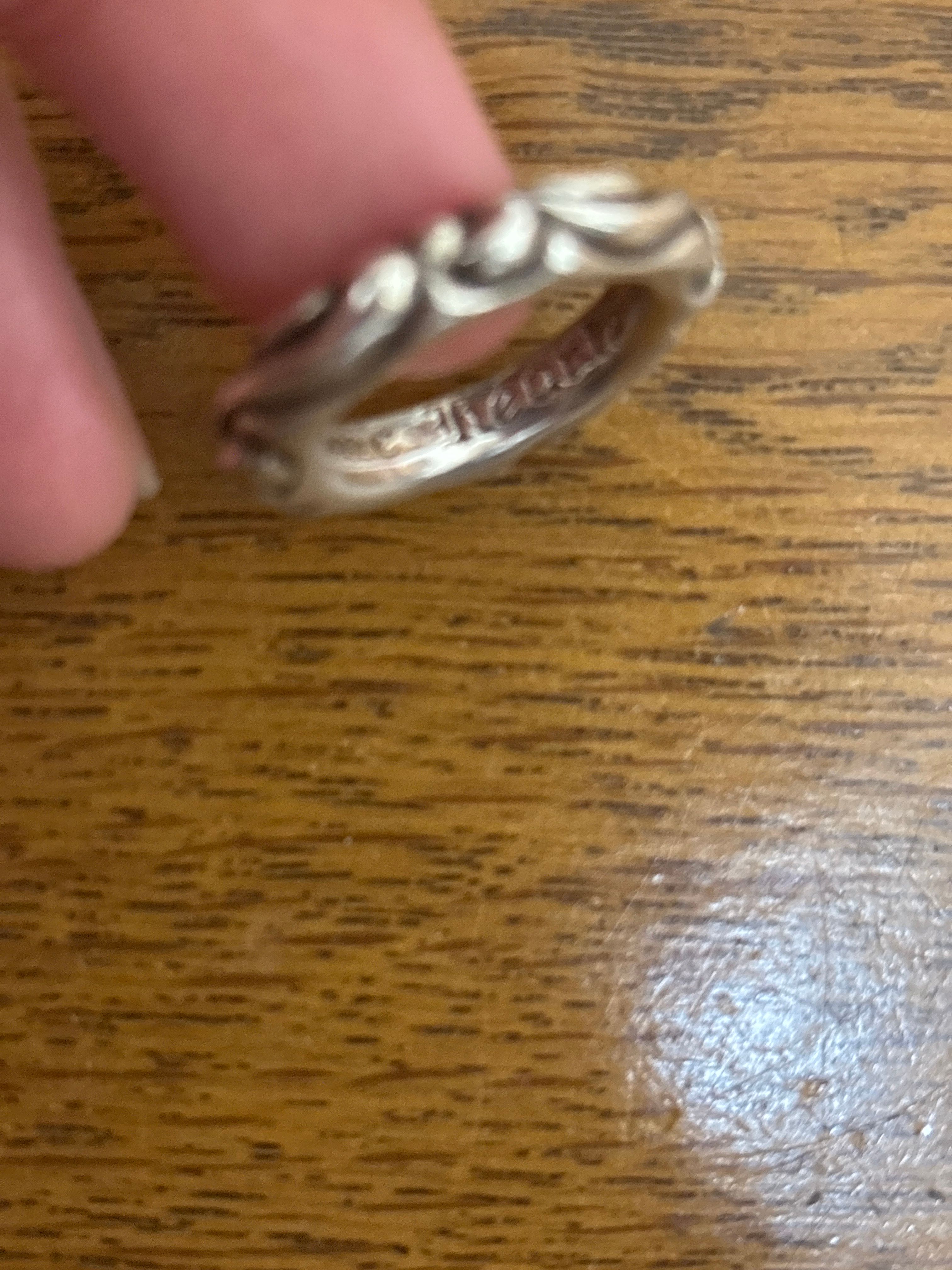 Chrome Hearts Scroll Band Ring "Silver"