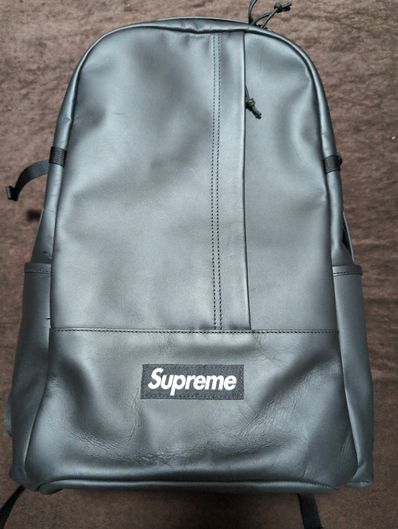 Supreme Leather Backpack "Black"