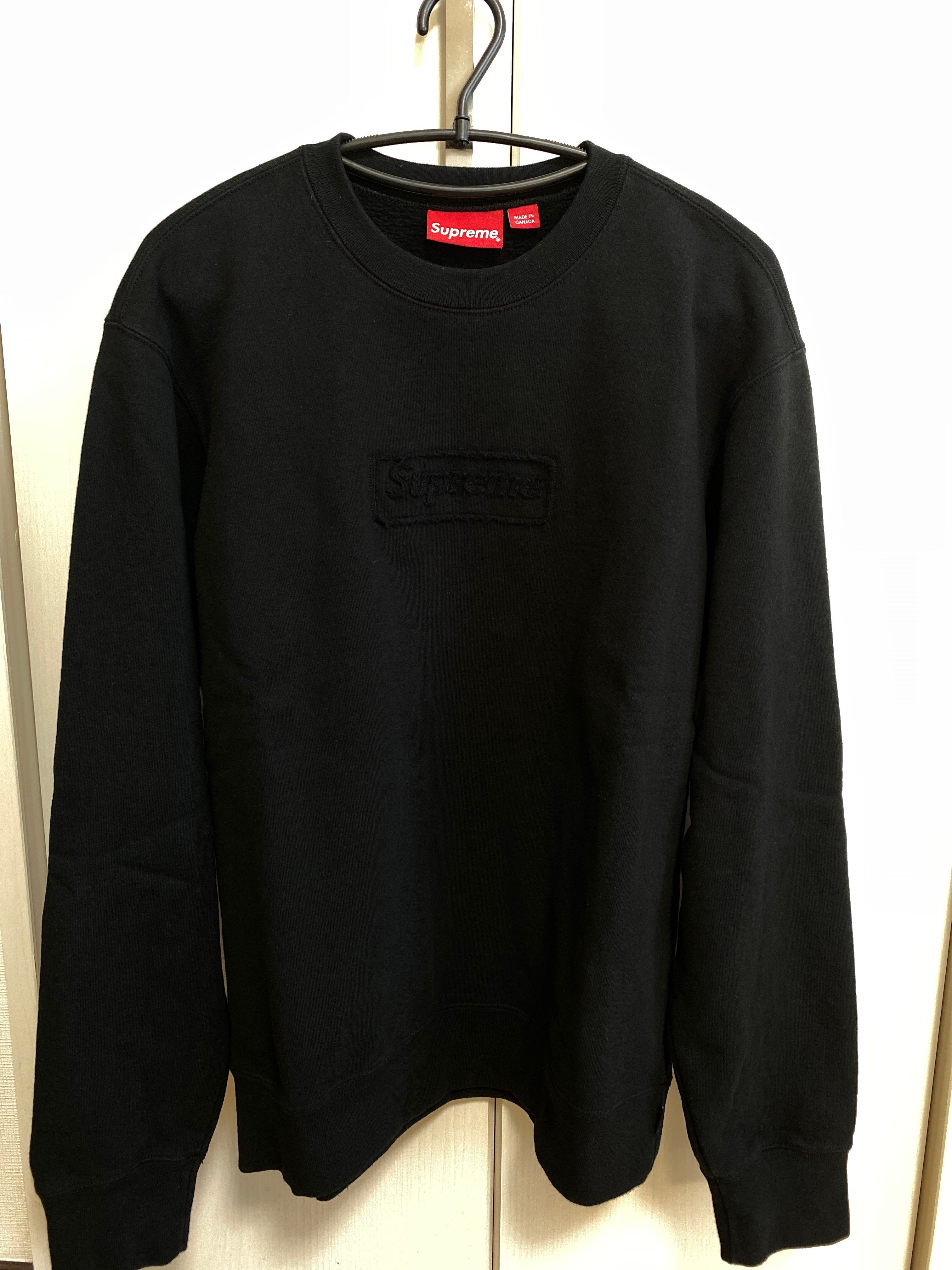 Supreme Cutout Logo Crewneck "Black"
