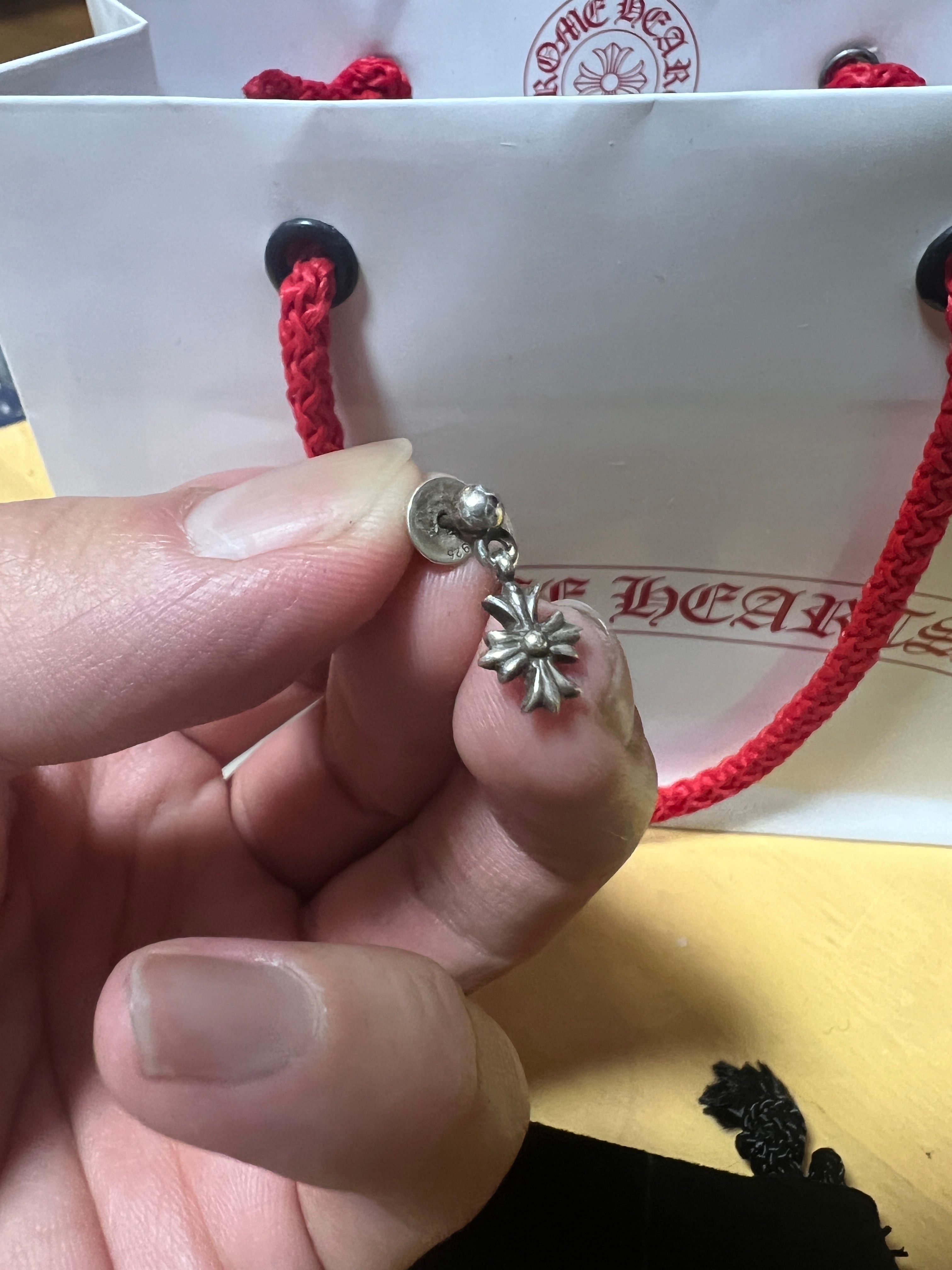 Chrome Hearts Tiny E CH Plus Drop Earrings "Silver"