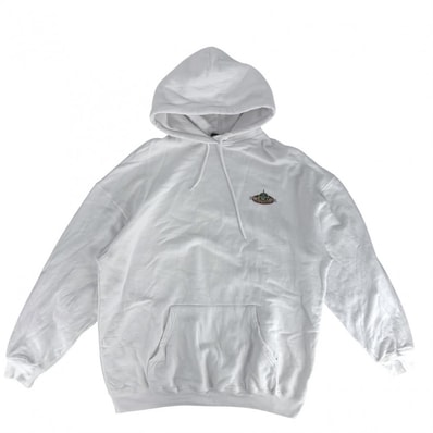 BALENCIAGA バレンシアガ パーカー BONJOUR ボンジュール プルオーバー トップス アパレル 服 S 578135 ホワイト 白 コットン メンズ 春 秋 冬【中古品】