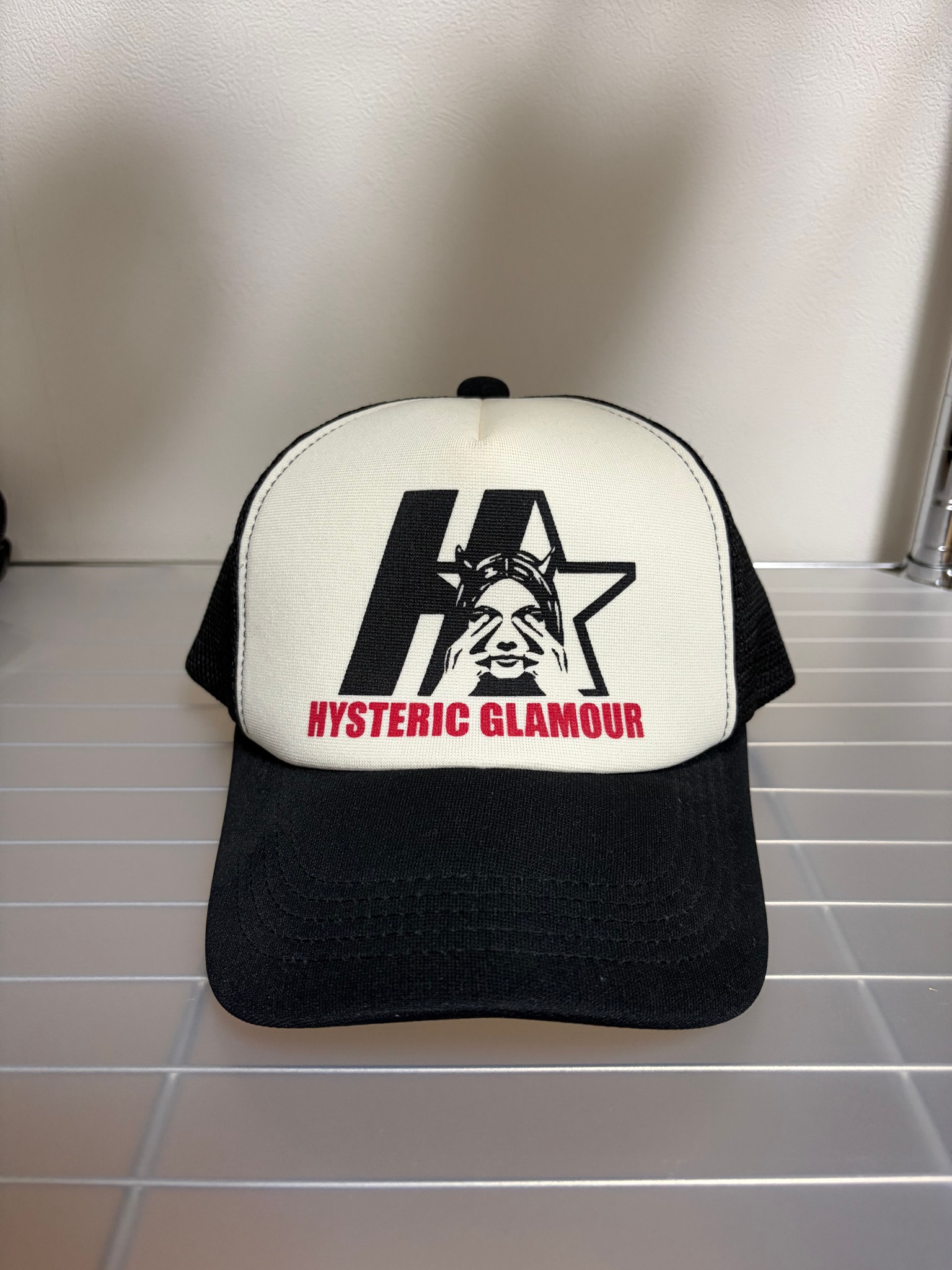 HYSTERIC GLAMOUR Star Evil Mesh Cap "Black" 02243QH02