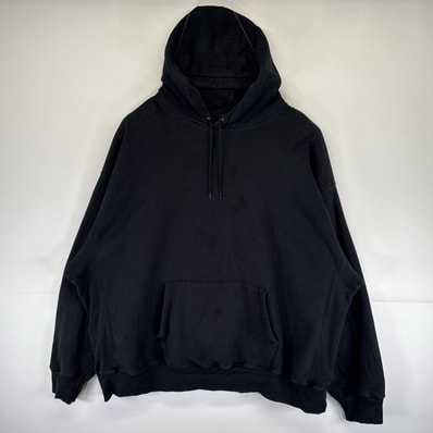 古着 チャンピオン Champion パーカー プレミアムリバースウィーブ 目無し スウェット フーディ 大きいサイズ 14043 ブラック メンズ