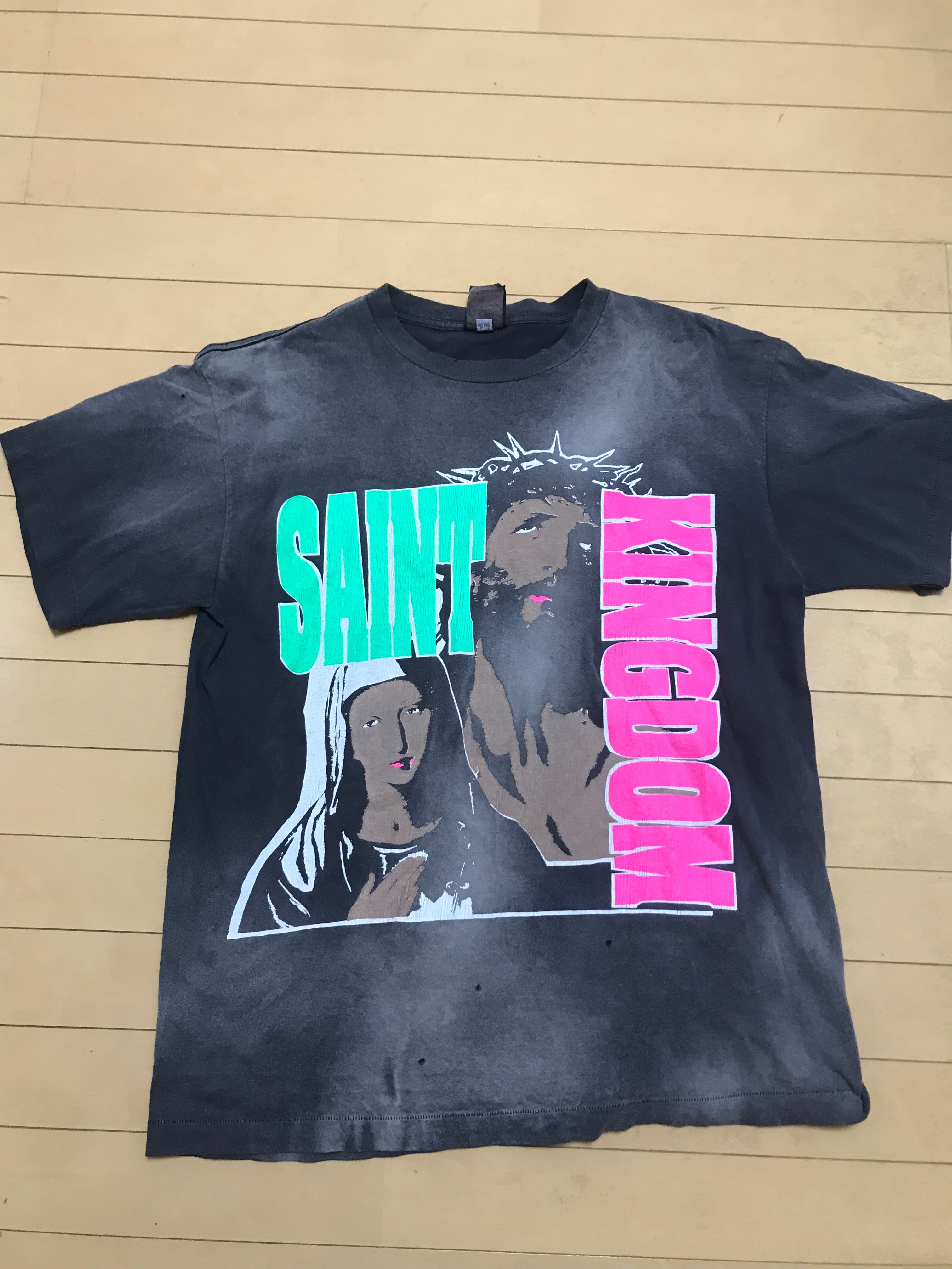 SAINT Mxxxxxx 24SS x LASTMAN St Kingdom Short Sleeve T-Shirt "Black"