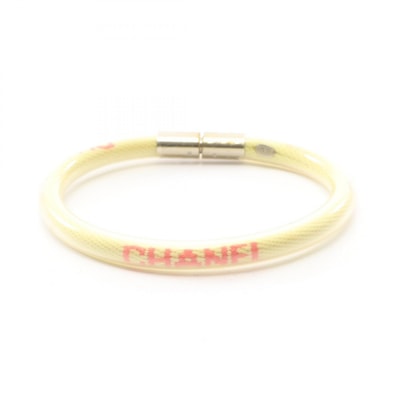 シャネル CHANEL スポーツライン ロゴ チューブバングル ブレスレット アクセサリー ラバー レディース イエロー系 【中古】