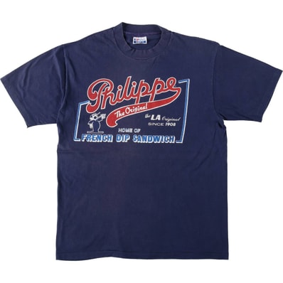古着 80年代 ヘインズ Hanes BEEFY-T 青タグ Philippe The Original プリントTシャツ USA製 メンズL相当/eaa657721