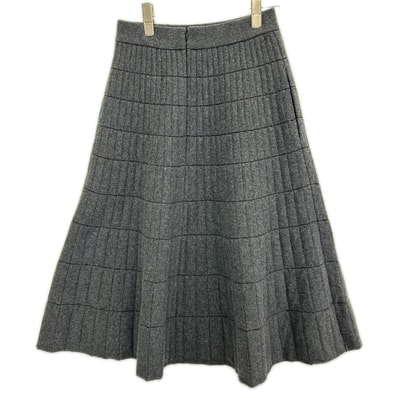 フォクシー 43926 KASOX02TM グレー ウール100 ニット ARIA SKIRT/アリアスカート 38