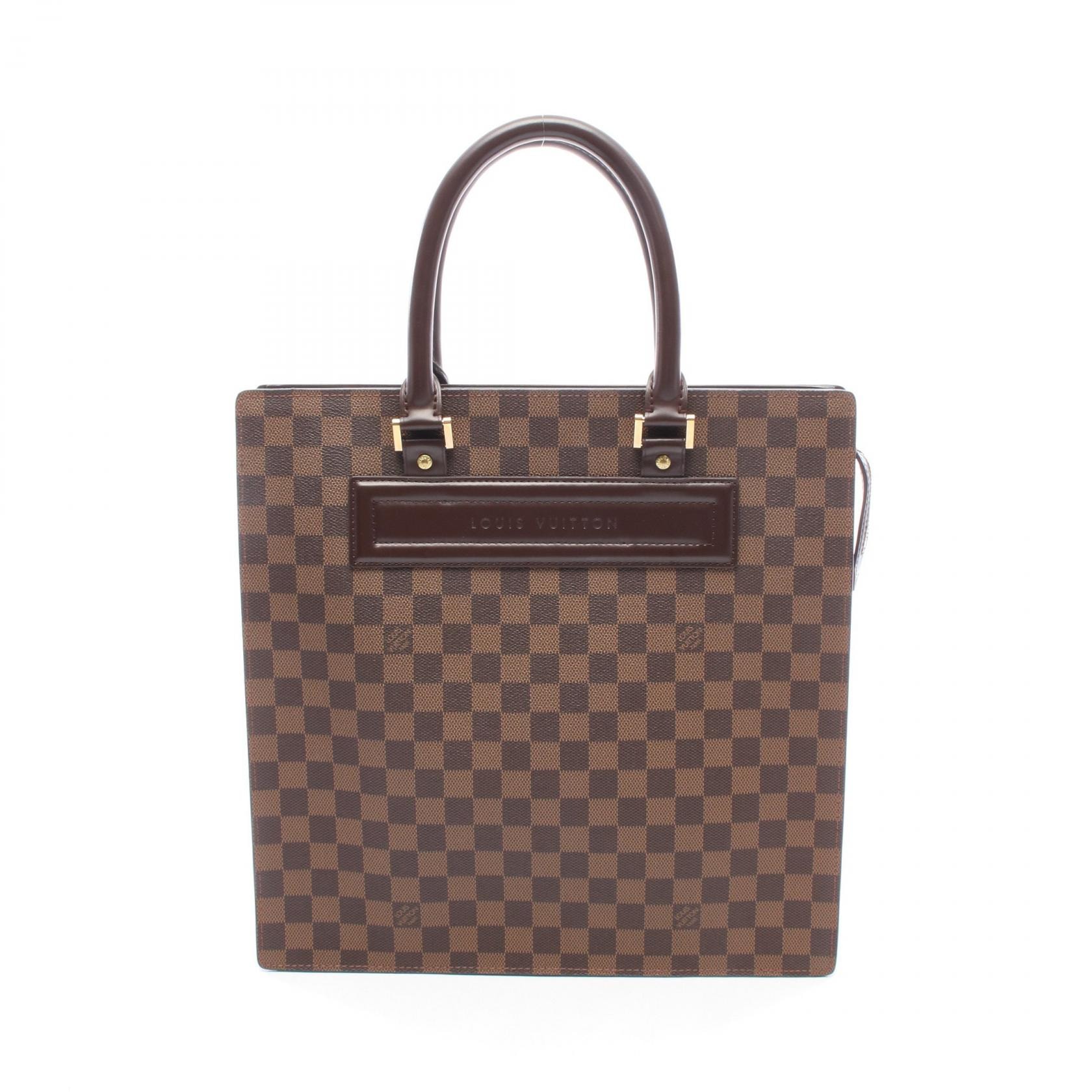 ルイ・ヴィトン LOUIS VUITTON ヴェニスGM トートバッグ バッグ PVCコーティングキャンバス レザー ダミエ エベヌ レディース ブラウン系 N51146 【中古】