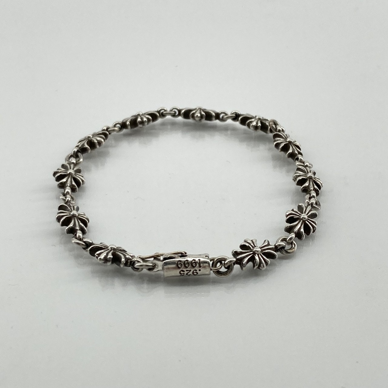 CHROME HEARTS(クロムハーツ) 11LINK TNY E CH PLS タイニーECHプラス SV925/AU585 コンビネーション ブレスレット 9.89g シルバー