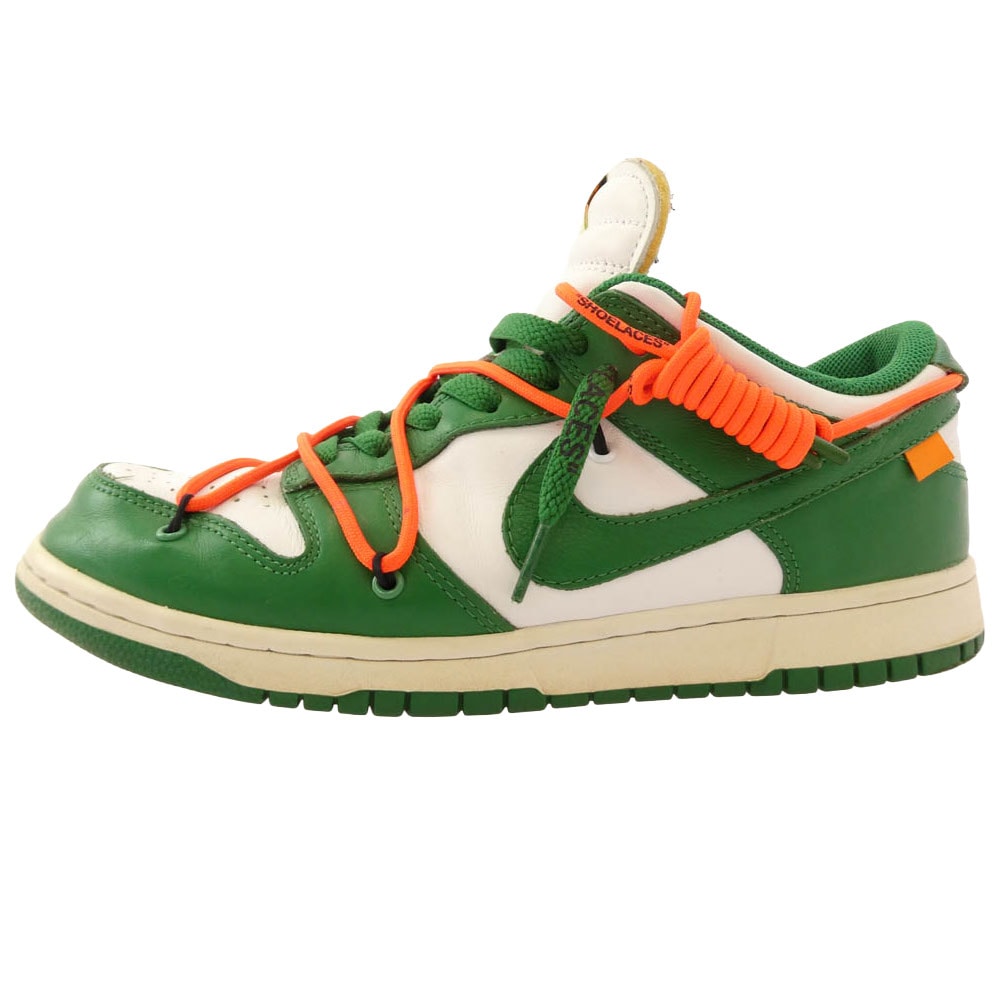 NIKE ナイキ スニーカー CT0856-100 × Off-White オフホワイト Dunk Low White Pine Green ダンク ローカットスニーカー グリーン系 27cm【中古】