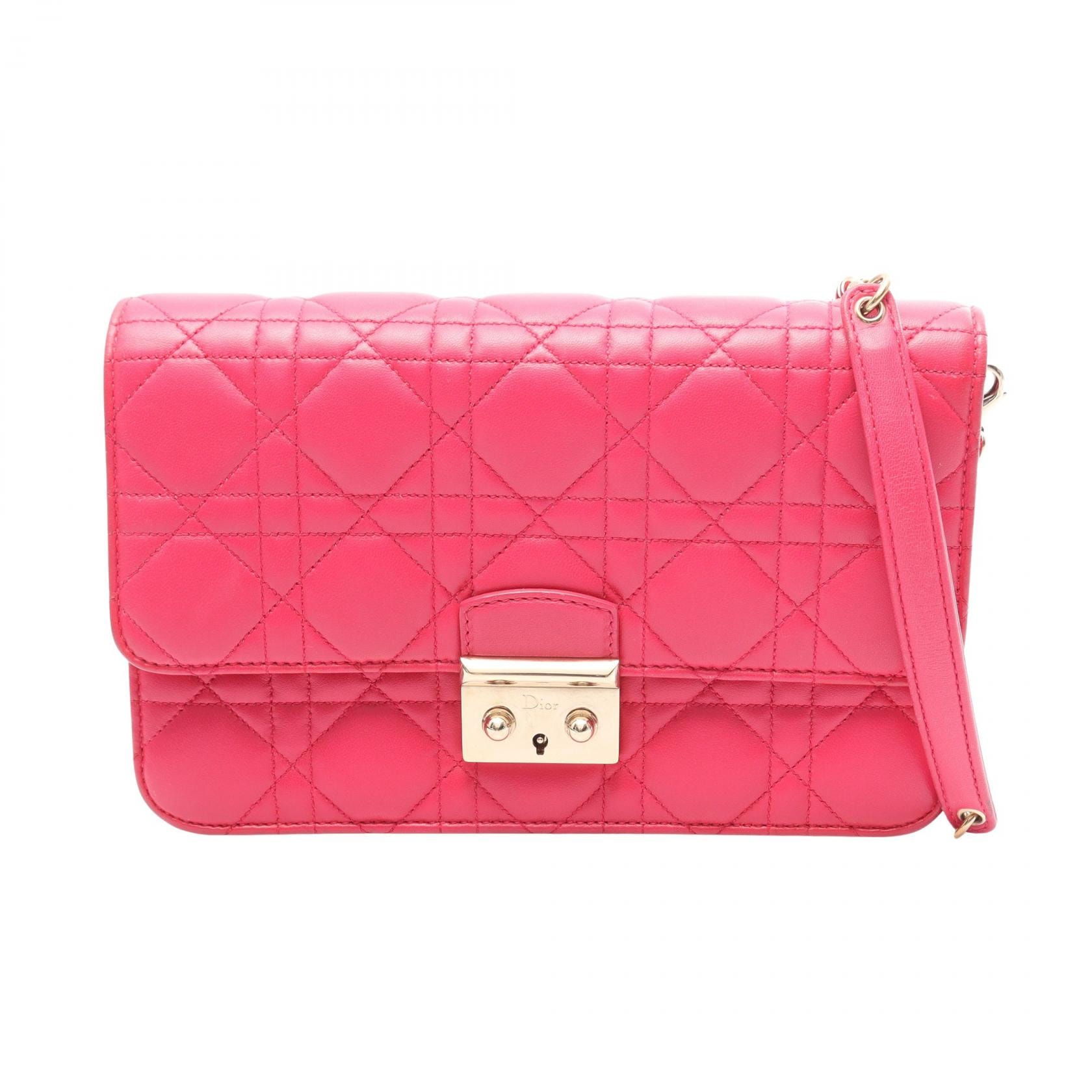 ディオール Dior MISS DIOR ショルダーバッグ バッグ レザー レディース ピンク系 【中古】