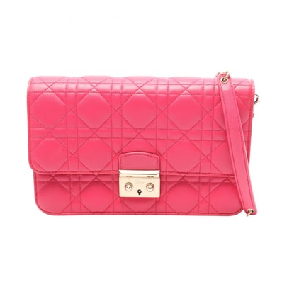 ディオール Dior MISS DIOR ショルダーバッグ バッグ レザー レディース ピンク系 【中古】