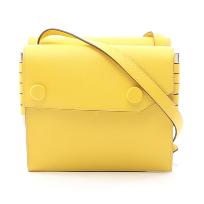 エルメス HERMES ツインズ ショルダーバッグ バッグ レザー エバーカラー エバーカラー ジョーヌアンブル D刻印(2019年製造) レディース イエロー系 077809CK 【中古】