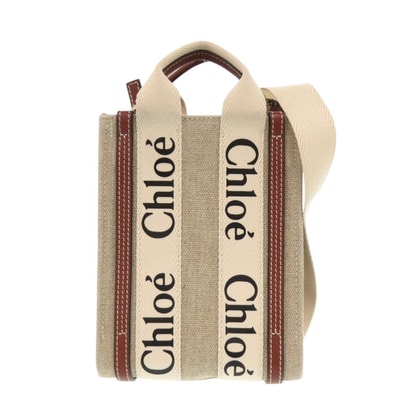 クロエ WOODY ウッディ ノースサウス ミニトート CHC2